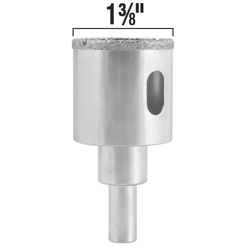 QEP 1-3/8 in. Diamond Hole Saw with Water Delivery System  Silver - Image 3